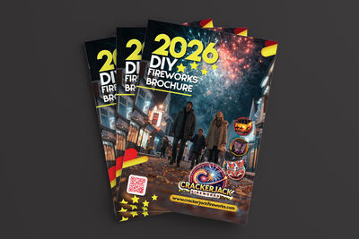 CrackerJack Fireworks — Brochure design by Coventry Graphic Designer