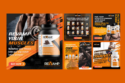 Revamp — Social media design by Coventry Graphic Designer