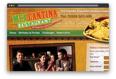Mexcantina — Website design by Coventry Graphic Designer