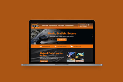 Oxford Performance Autos — Website design by Coventry Graphic Designer