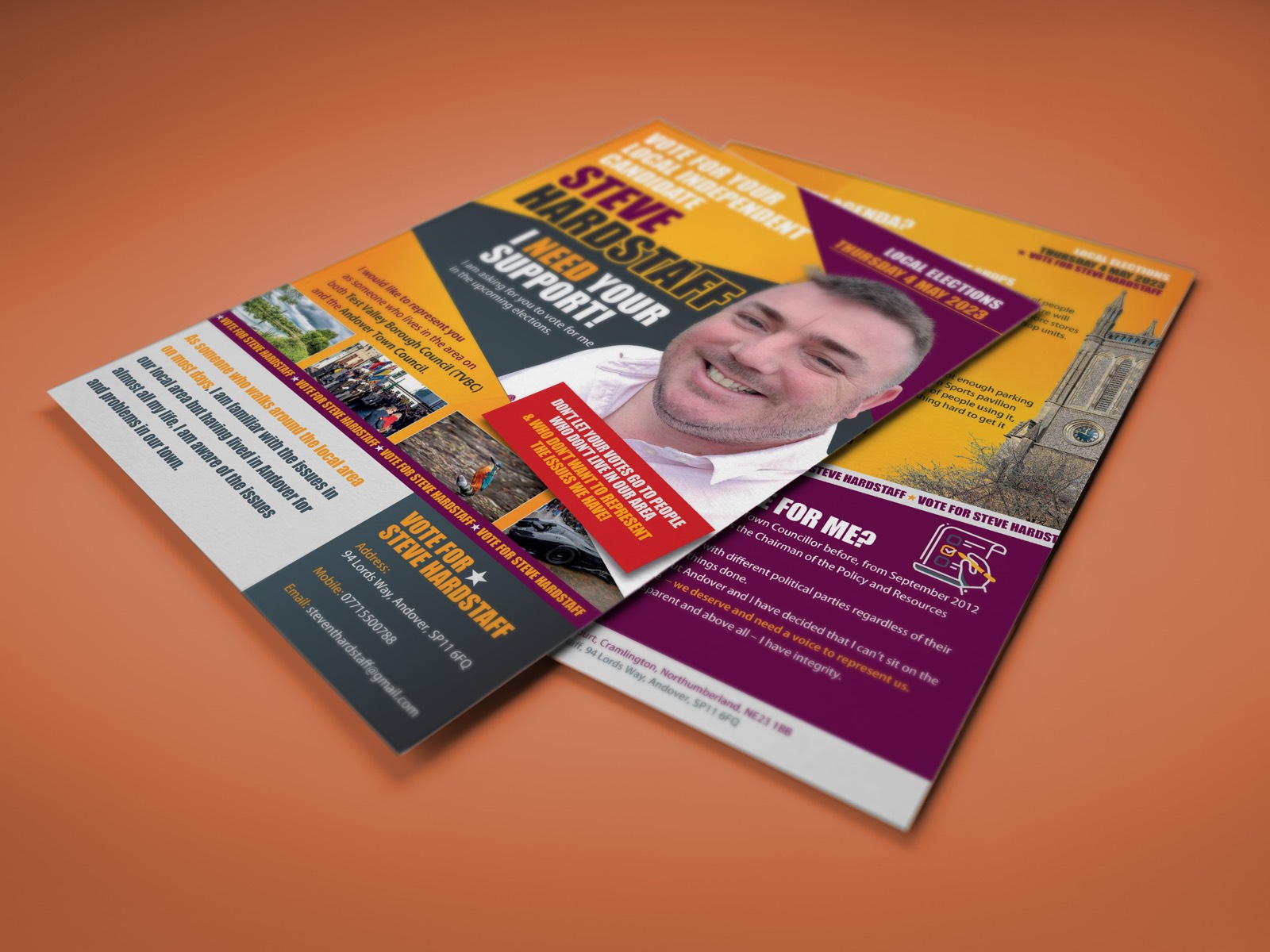 Vote For Steve Hardstaff MP Flyer Design